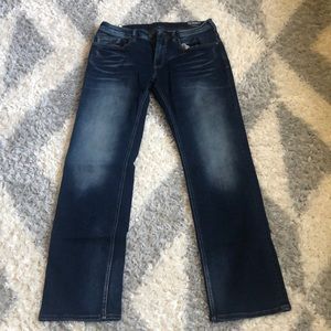 Mens Buffalo David Bitton Relaxed Straight Stretch Dark Wash Jean